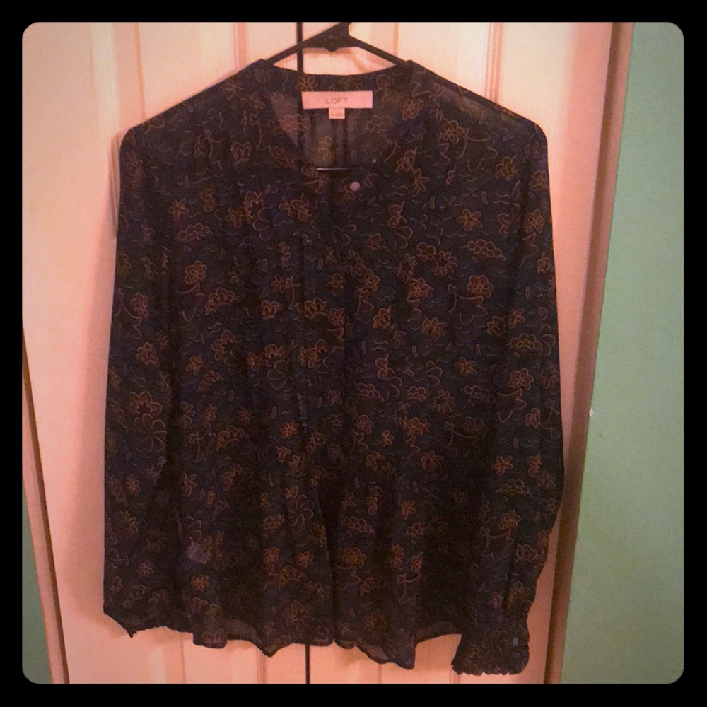 Turquoise Ann Taylor Loft Blouse